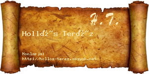 Hollós Teréz névjegykártya